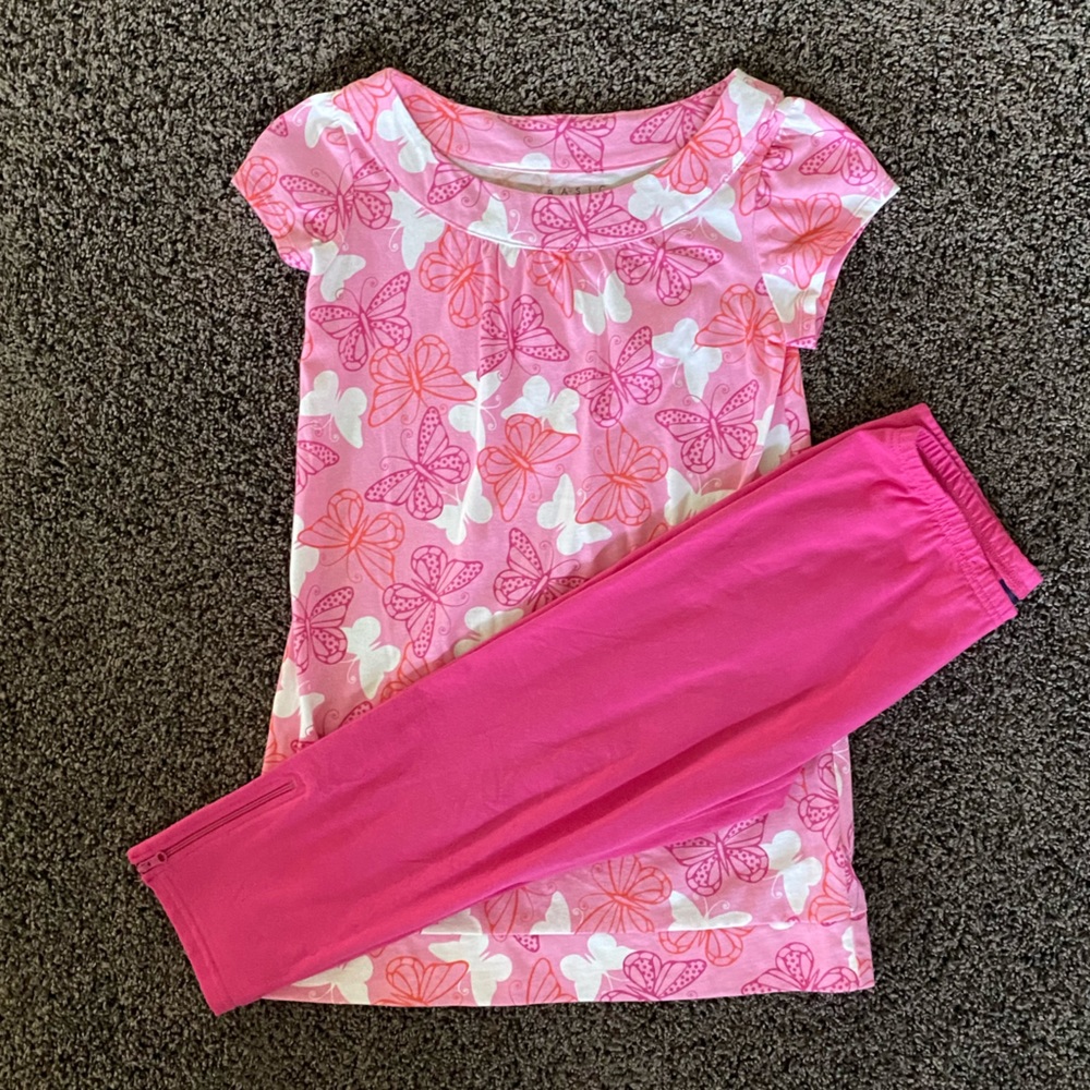 Girls Butterfly Capri Set